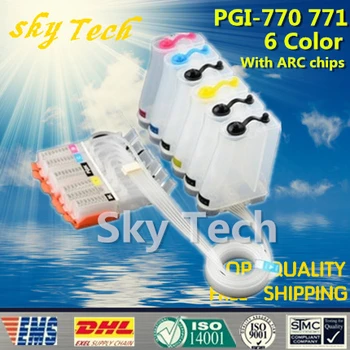 

6 Color Empty CISS Suit for PGI770 CLI771 , PGI-770 CLI-771 CISS suit for Canon Pixma MG7770 etc , with ARC Chips