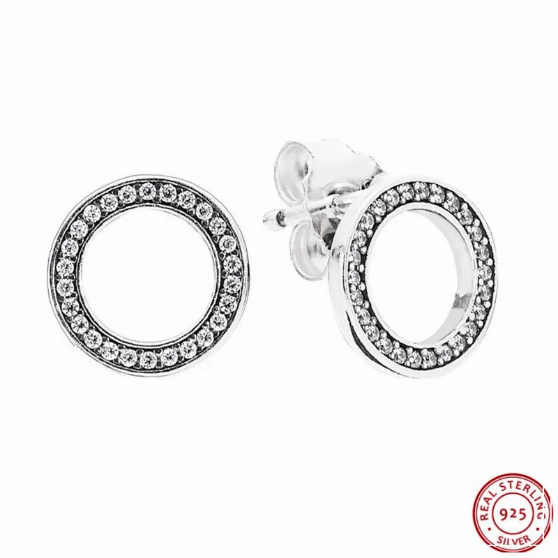 

Forever Stud Earrings for Women 925 Sterling Silver Jewelry Feature Circular Design Embellished with Shimmering Clear CZ FLE038