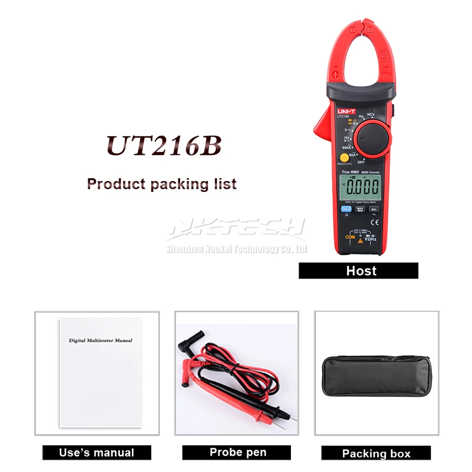 Цифровой зажим измеритель параметров UT216B UT216C UT216A UT216D True RMS напряжение