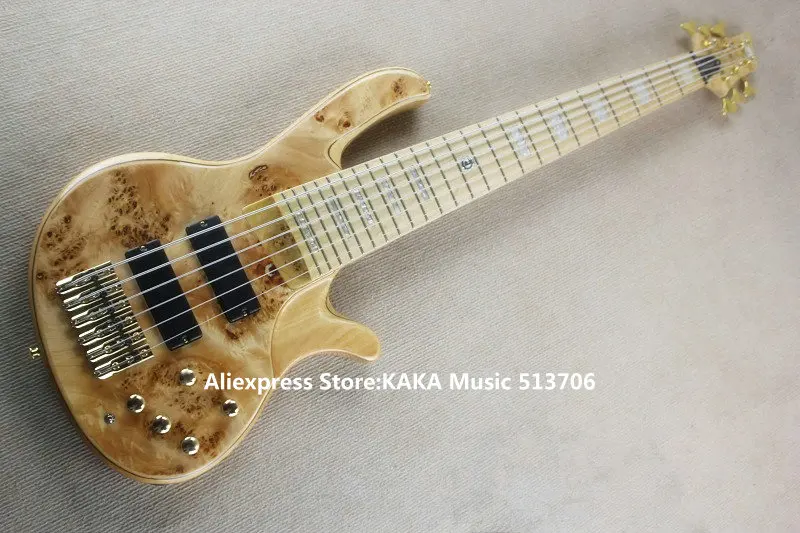 Bajo Eléctrico de 6 cuerdas con batería, Hardware dorado de China,  novedad|6 string electric bass|electric bass6 string - AliExpress