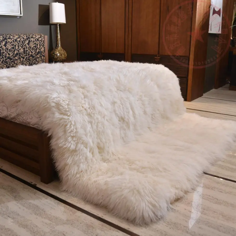 manta pure wool blanket Fur cashmere thick winter bed blanket felldecke