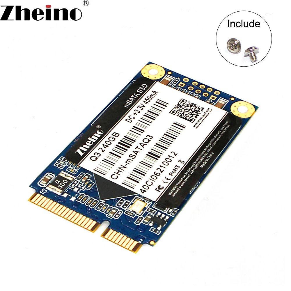 Zheino mSATA SSD 32 ГБ 64 ГБ 120 ГБ 240 ГБ 128 ГБ 256 ГБ 480 ГБ SSD Внутренний твердотельный накопитель для портативных ПК Тетрадь