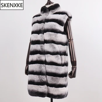 

2019 Lady Winter Genuine Real Rex Fur Vest Women Real Rex Rabbit Fur Gilet High Quality Brand Natural Rex Rabbit Fur Waistcoat
