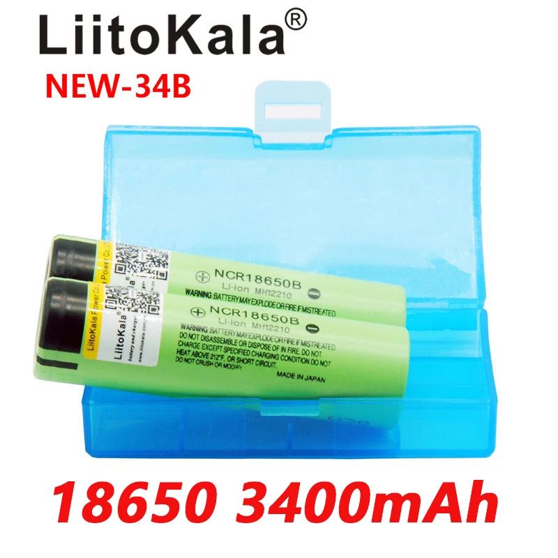 Liitokala 3,7 в NCR18650 34B литий-ионная аккумуляторная батарея 18650 3400 мАч батарея