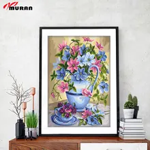 MURAN масляная живопись, каллиграфия по номерам кисть для холста Рисунок Раскраска по номерам Цветы Декор для взрослых живопись по номерам
