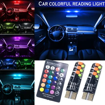 

New T10 6LED COB Auto Car Interior Dome Wedge Reading Strobe Lamp Bulb Width Light with Remote Control CSL2018