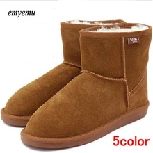 NEW EMYEMU Bronte Mini(W20003) Cow-Suede Genuine with 100% Wool inner Winter Snow Boots 5color Free shipping