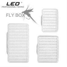 Leo Fly Hook Box 28055 Fly коробка рыболовных крючков с пеной водонепроницаемый прочный рыболовный снасти Прозрачный s m l Размер Pesca