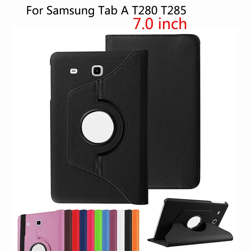 

New 360 Degree For Samsung Tab A6 7 T280 Case Rotary Bracket Stand PU Case For Samsung Galaxy Tab A6 7.0 T280 T285 SM-T280 Case