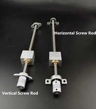 1 set d: 8mm Horizontale Schraube Stange oder 1 set Vertikale Schraube Stange 200mm- 500mm Kande 304 T8 304 blei Schraube OD 8mm Blei 2mm Pitch
