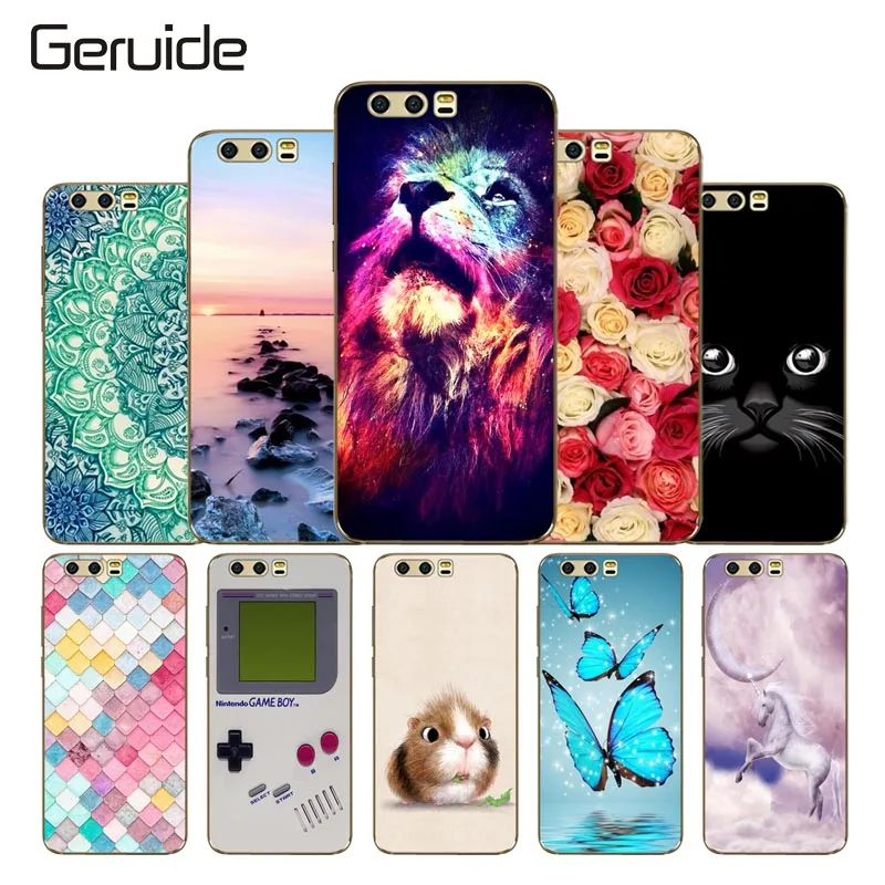 

Honor 9 Case Cover, Transparent sides Printing Soft Silicone TPU Phone Back Case For Huawei Honor 9 Capa Protective Cover
