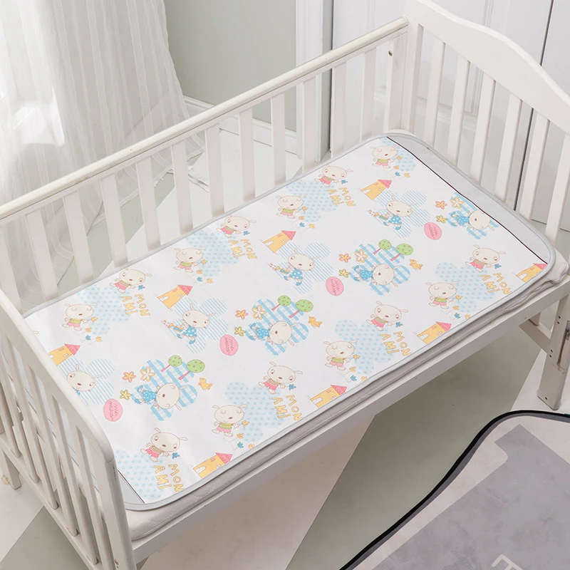 Летний охлаждающий коврик для новорожденных, детский матрас, детская кроватка, коврик для кровати с мультяшным рисунком, подстилка с