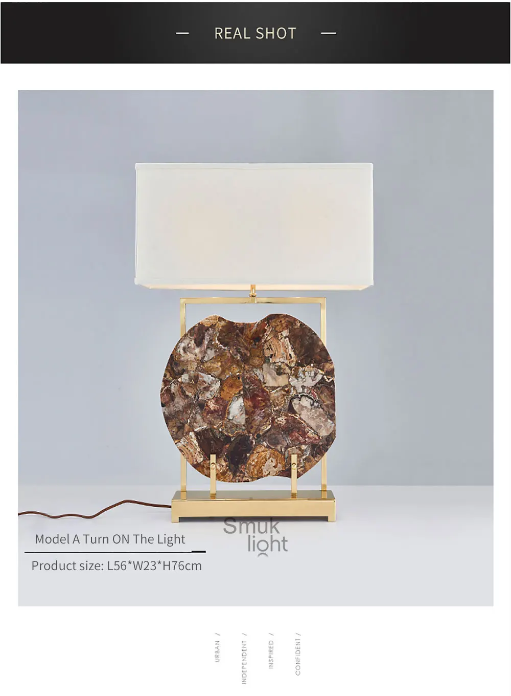 SmukLight креативный Агат настольная лампа современный минималистичный дизайн настольная лампа для изучения гостиной спальни светодиодные настольные лампы