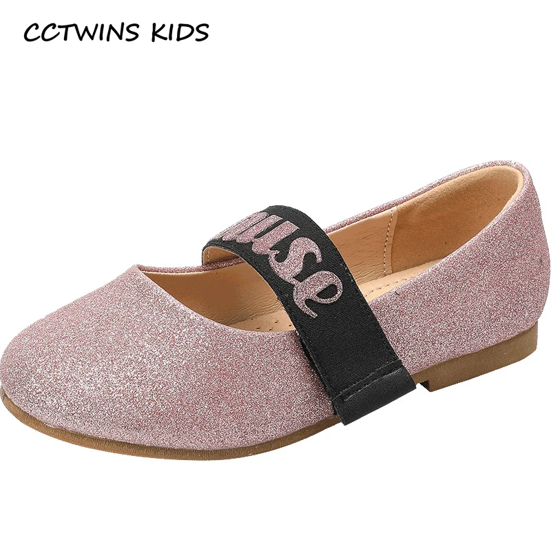 

CCTWINS Kids Shoes 2019 Spring Girls Flat Baby Fashion Glitter Dress Party Shoes Children Brand Princess Mary Jane Black GM2366