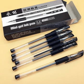 

12 pcs/Lot European standards Office Gel ink Pen Stationery Office School supplies Student pens