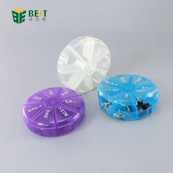 

1Pcs Transparent Electronic Component PP Plastic Storage Box Pill Box 7 Days Travel Pill Organizer BST-R583