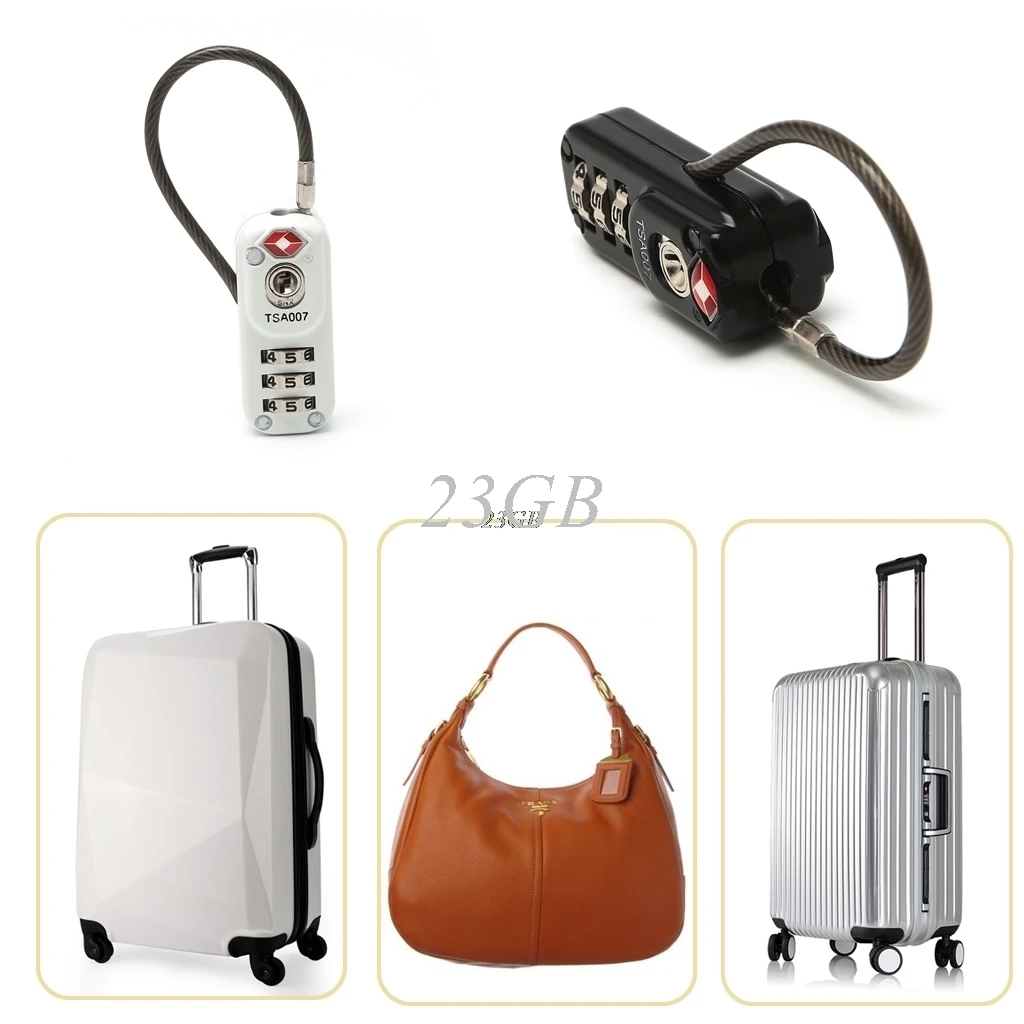 TSA 3 Digit Combination Resettable Travel Suitcase Luggage Code Lock