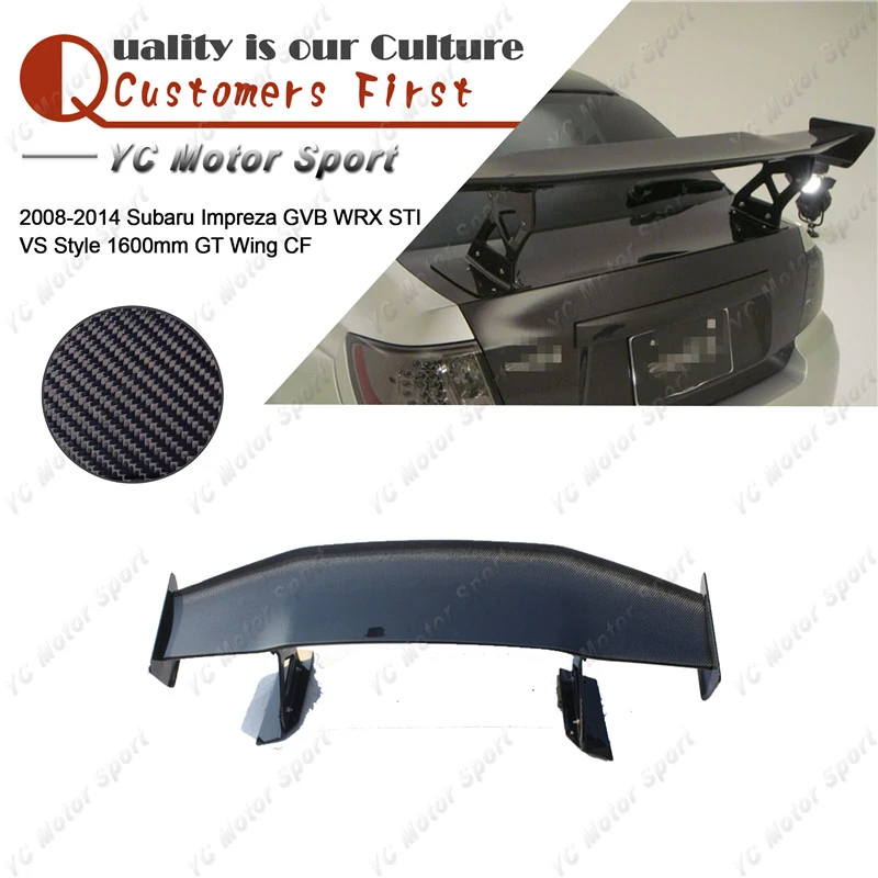 炭素繊維vsスタイル1600ミリメートルトランクgtウイングのためのフィット08 14インプレッサgvb Wrx Stiリアスポイラーウイング Rear Spoiler Gt Wingspoiler Rear Aliexpress