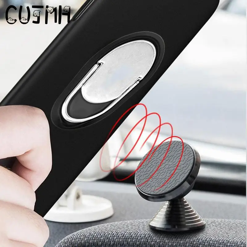 

CUJMH Universal Phone Holder Magnetic Car Bracket Mount Desk Stand Oval Shaped 360 Rotation Finger Ring Holder For iphone 7 plus