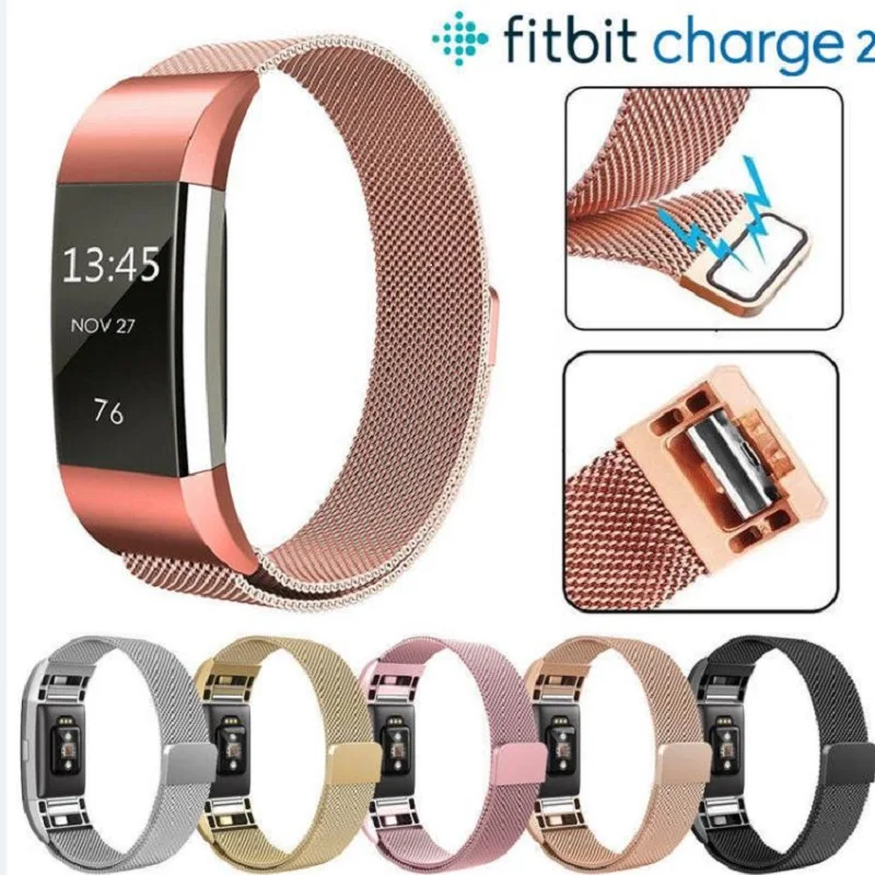 

316L Steel Adjustable watch band replacement Accessories for Fitbit Charge 2