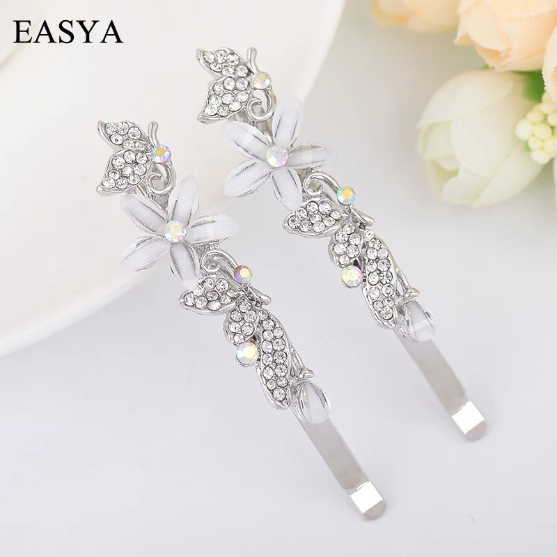 

EASYA New Arrival Butterfly Flower Hair Clip Headwear Ornaments Fashion Elegant Rhinestone Crystal Hairpin Hair Accessories