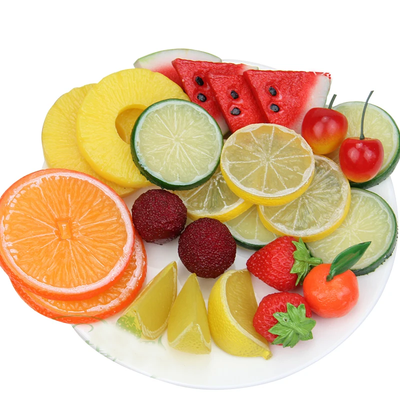 

Festive Supplies Artificial Decorations Fruits Plastic simulation Lemon Strawberries Watermelon model Decoration Props 27pc/lot