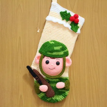 

Crochet baby handmade Festival socks soldier style model number SC004