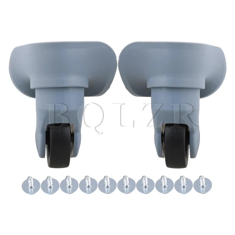 

2x BQLZR 11x9.6x5.1cm Grey Luggage Wheels DIY Replacement w/10 Screws