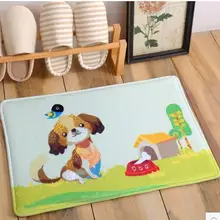 С рисунком собаки/Слон Печатные бархатный КОВРИК КОВРЫ фланелевый ковер бытовой Пол Дверной Коврик Гостиная украшение для дома ног pad