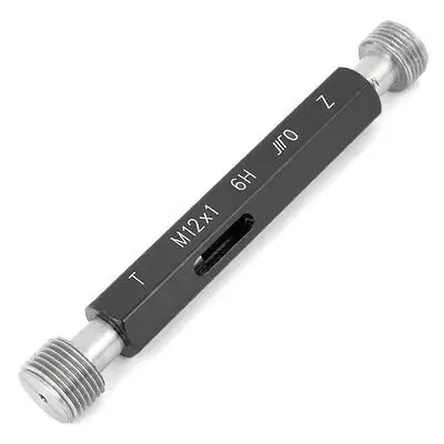 

M12 x 1 6H Steel Pipe Thread Plug Gage Go/No Go Gauge Gaging Tool