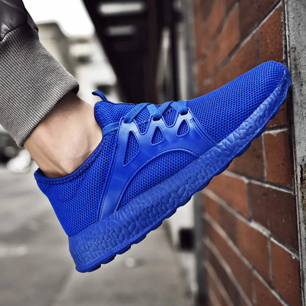 

KLV Men Outdoor Sports Shoes Army Blue Men Athletic Shoes Breathable Sneakers Walking Jogging Shoes Tennis Running Sneakers