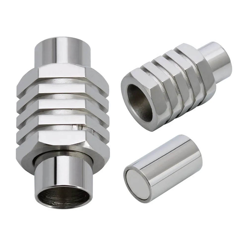 2pcs/lot Silver Screw Buckles Stainless Steel Clasps