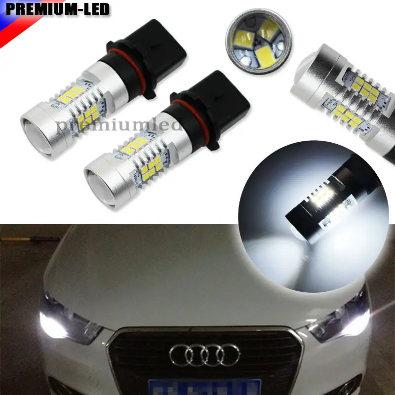 (2) Ксеноновые белые P13W светодиодный ные лампы без ошибок для 2008 2012 Audi A4 Q5 дневные