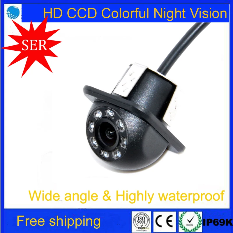 2019 Новая универсальная HD CCD 8LED камера заднего вида с ночным видением