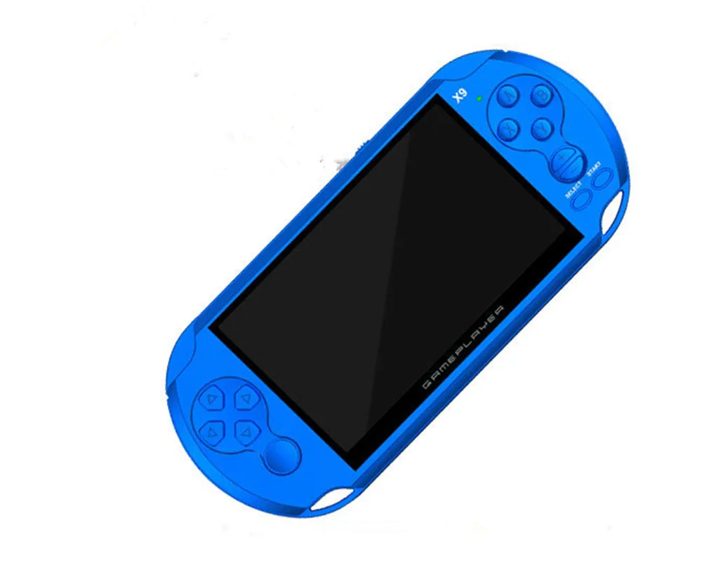 Портативная X9 Ретро игровая консоль 5,1 дюймов экран 8 ГБ портативный игровой плеер - Цвет: blue