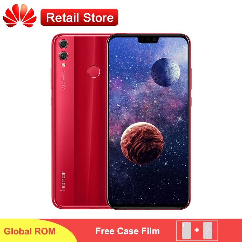 Honor 8X смартфон с глобальной прошивкой Kirin 710 Android 8 1 две камеры 3750 мАч отпечаток