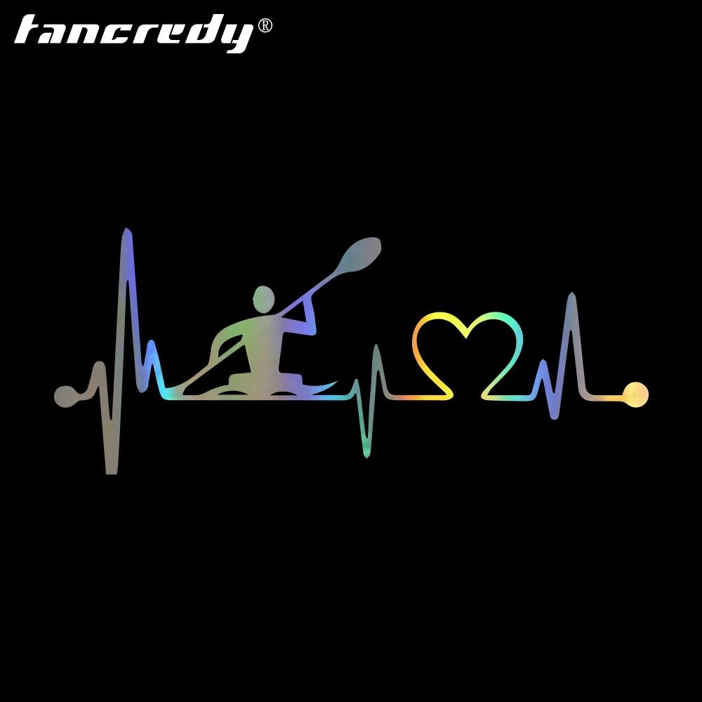 

Tancredy Personality Heartbeat Lifeline Kayak Fashion Creative Car Stickers and Decals Car Styling Door Body Window Sticker