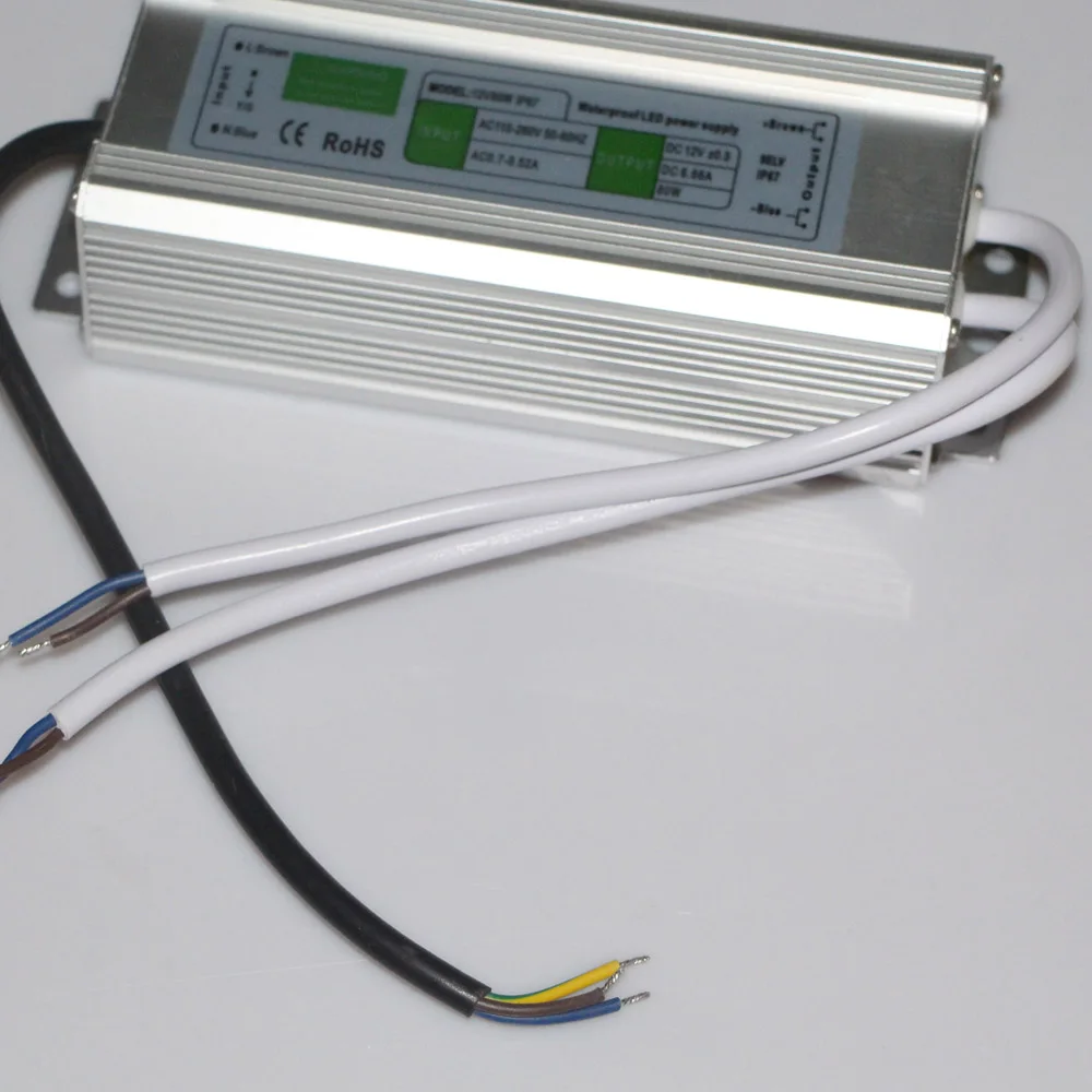 Водонепроницаемый IP67 светодиодный драйвер переменного тока DC 12V 24V светодиодный трансформатор Питание адаптер переменного тока 110V 220V для 5050 5630 3528 светодиодный полосы светильник