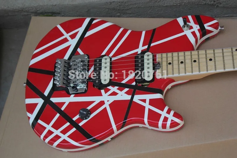 

Free Shipping Cheap New hot Top Quality Musical instruments EVH Wolfgang with tremolo Electric Guitar Red evh guitar