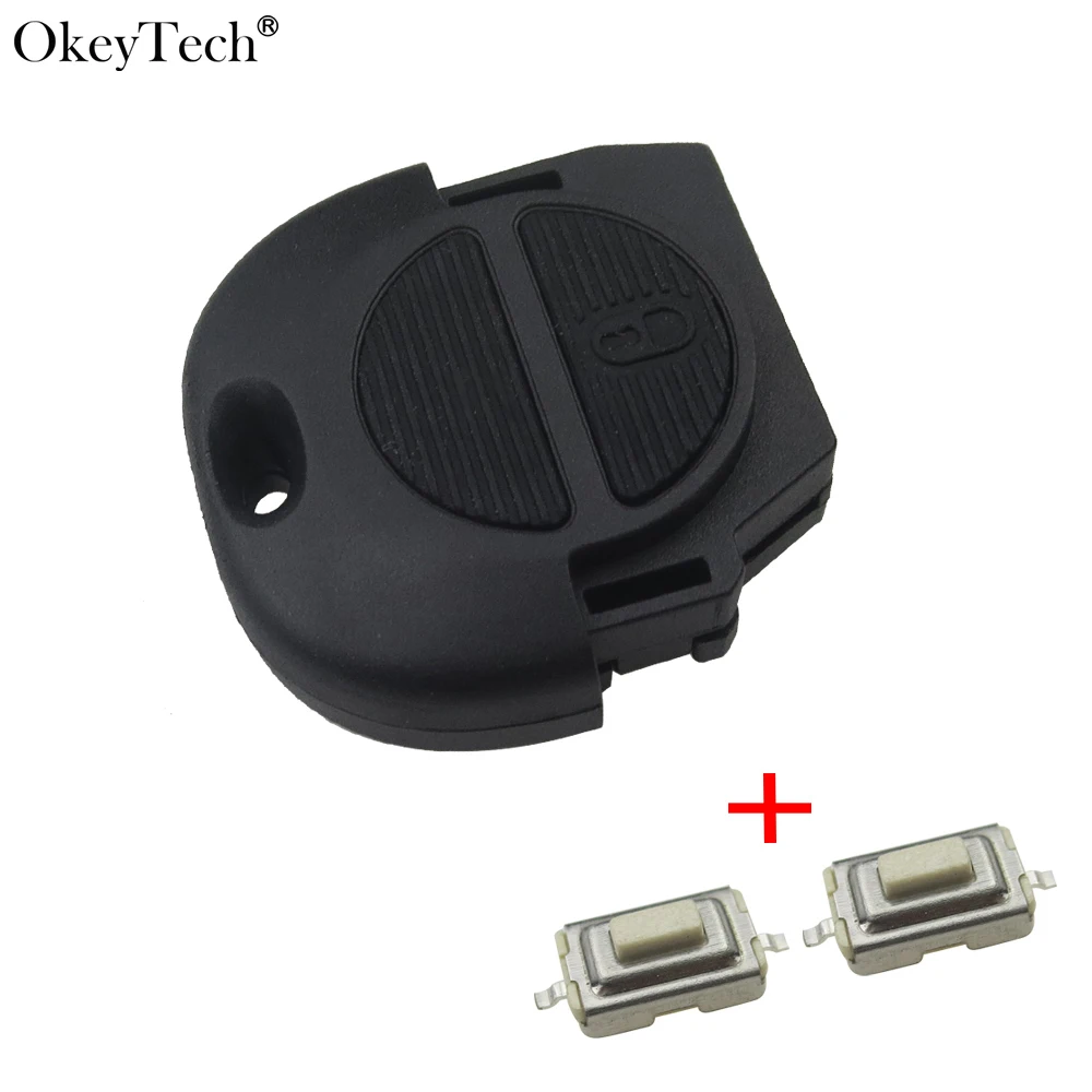 OkeyTech 1 шт. чехол для ключа с дистанционным управлением Nissan Micra Almera Primera X Trail 2 кнопки