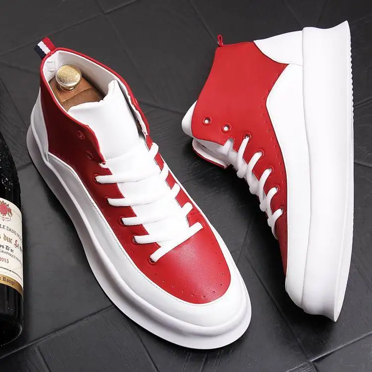 Várias 38 Dedo Plataforma De Sapatas Lazer Casuais Dos Da Primavera Chegada Frente Pé Redondo Moda Respirável Plana Sapatos Errfc Do 43 Vermelho Homens branco Cores Nova npBf0vqw