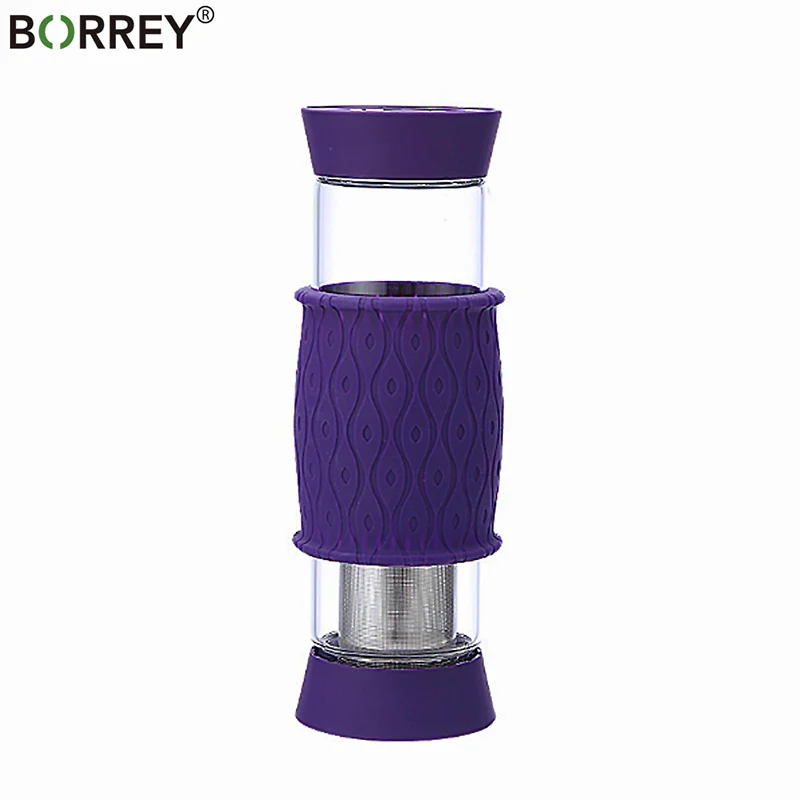 Креативная бутылка для воды BORREY напитков и отдельная чая чашка 2 крышка 1 Чайный