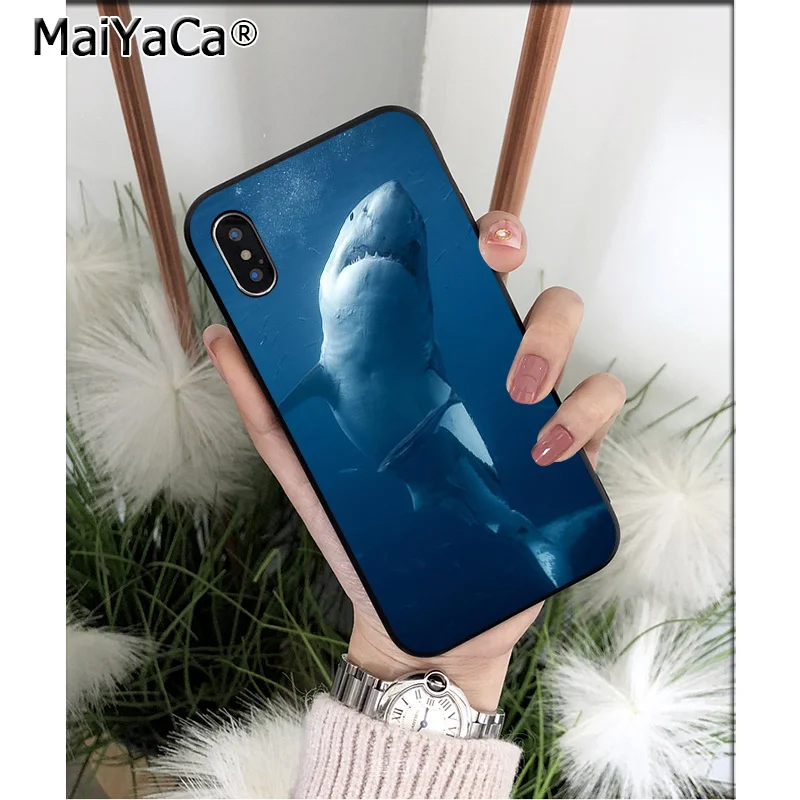 Мягкий чехол для телефона MaiYaCa Ocean Sharks из ТПУ Apple iPhone 8 7 6 6S Plus X XS MAX 5 5S SE
