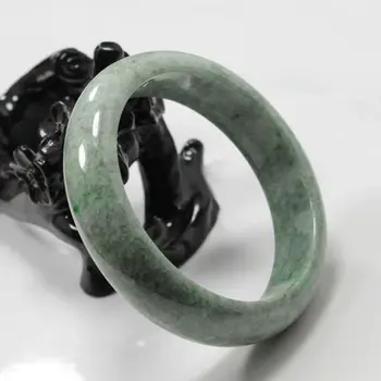 

free shipping 02058 Certified Grade "A" Natural Green Jadeite Gems Bangle Bracelet