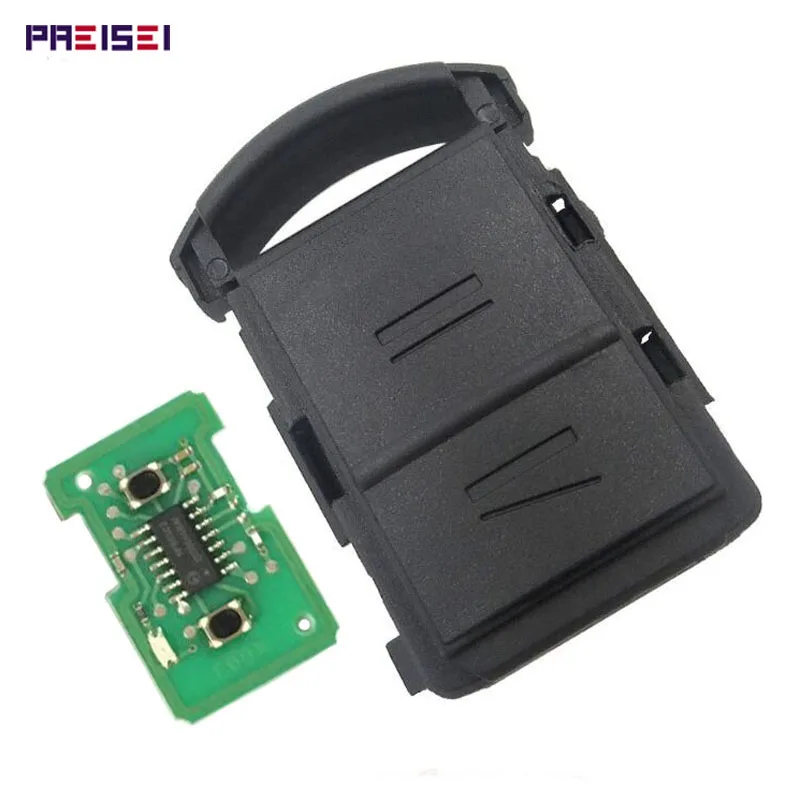 

PREISEI 2 Buttons Car Remote Control Key For Opel Corsa Key Replace 433MHZ With Battery