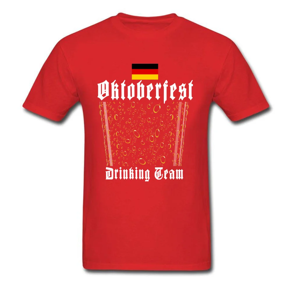 Normal Beer Oktoberfest Design T-Shirt Graphic Father Day Short Sleeve O Neck Tops T Shirt Pure Cotton Man Casual T Shirts Beer Oktoberfest Design red