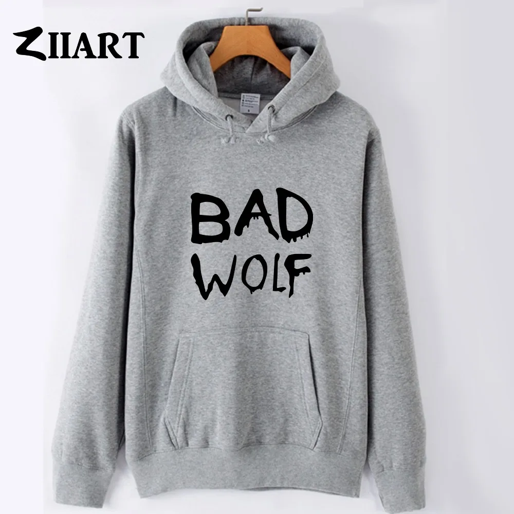 Парная одежда с надписью Bad Wolf для девочек и женщин осенне зимние хлопковые