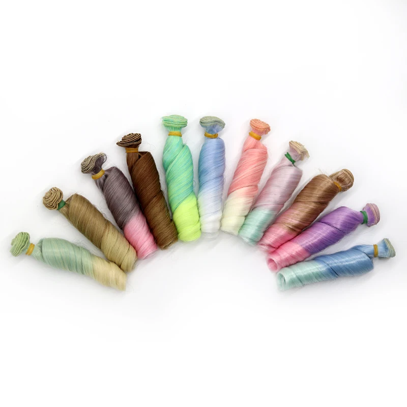 Doll Wig Accessories 1 piece 15*100CM baby hair 1/3 1/4 1/6 1/12 natural gradient ramp baby hair diy