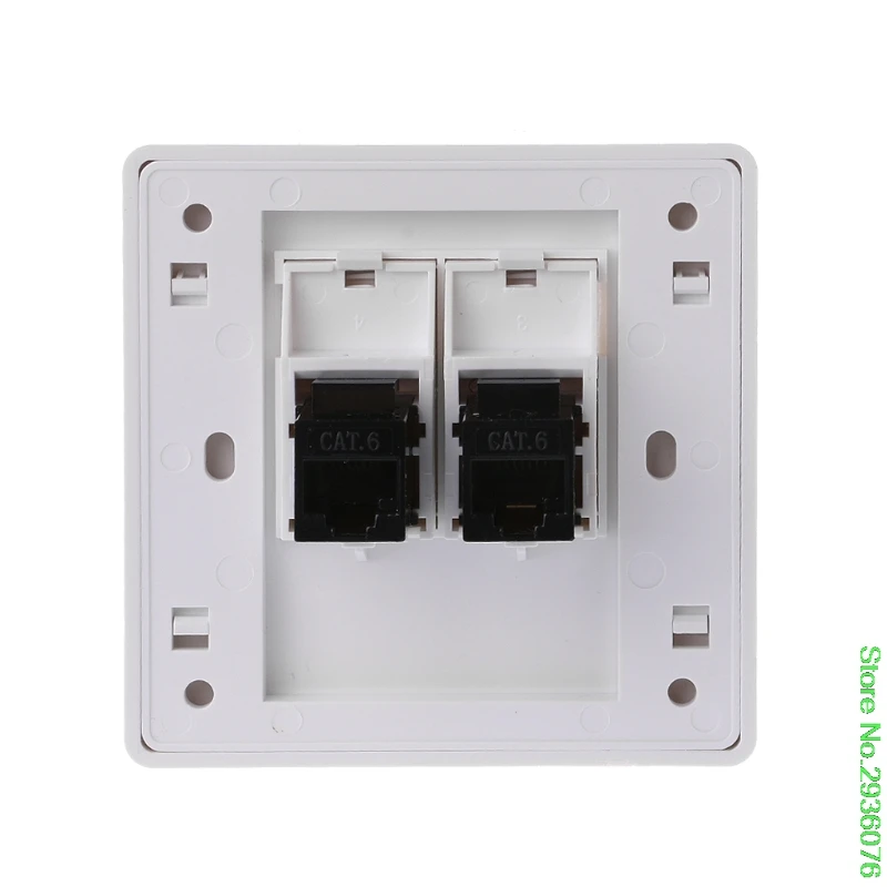 2 порта CAT5 RJ45 сетевой настенной пластины с гнездовым соединителем