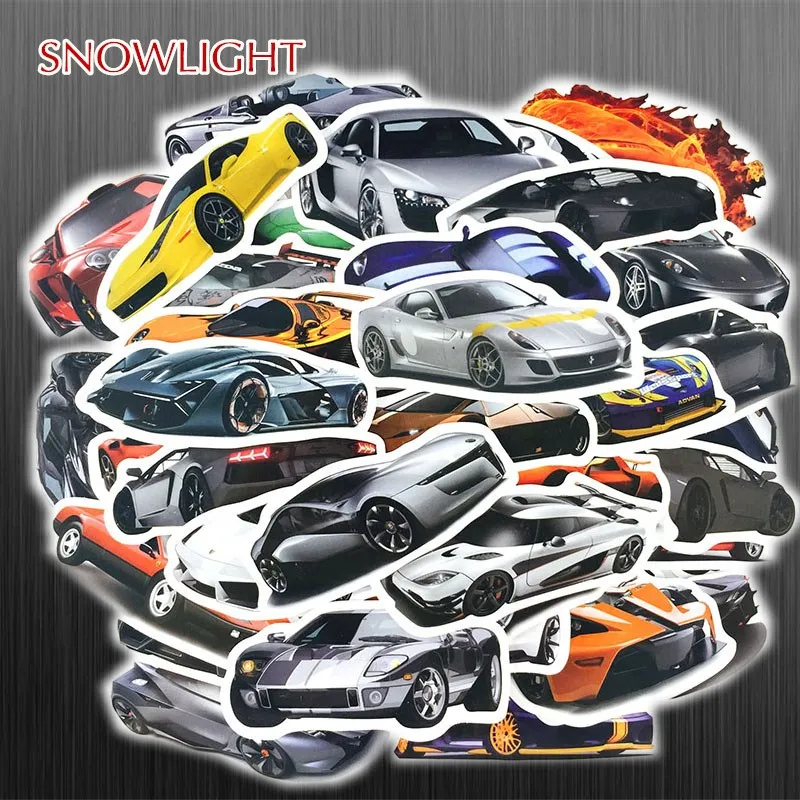 50Pcs/Set Sports Car Styling Design Personality Sticker For Laptop Skateboard Luggage Car Styling Graffiti Decals DIY sticker